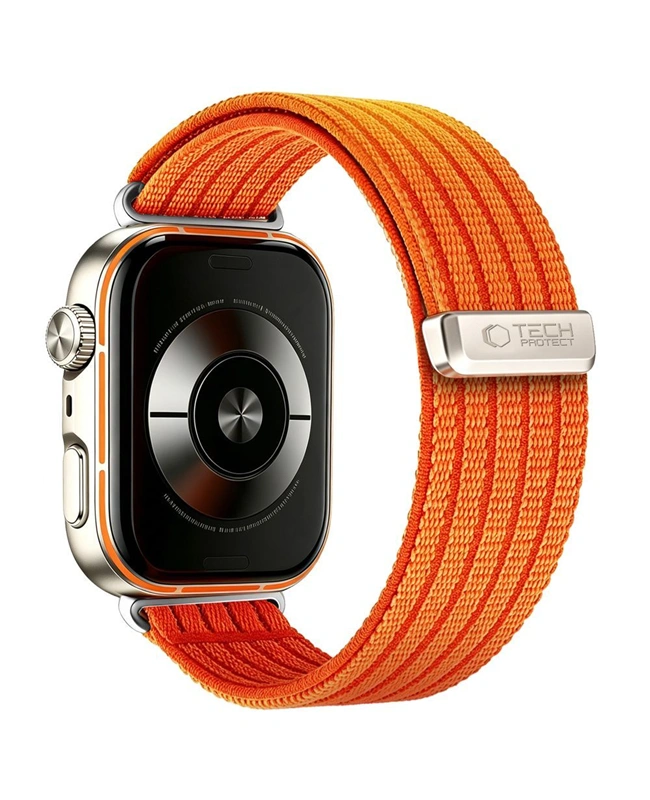 Techprotect Huawei Watch Fit 5 5 Pro 4 4 Pro 3 medžiaginis dirželis, oranžinė, 3 nuotrauka